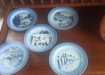 Talerz. Zwierzęta leśne o świcie. Copenhagen Porcelain. B&G Talerz. Zwierzęta leśne o świcie. Copenhagen Porcelain. B&G