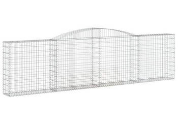 Kosze gabionowe 3 szt 400x30x100/120 cm galwanizowane żelazo WM-3146867