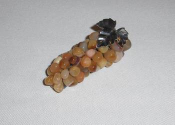 Kiść winogron z naturalnego agatu Vintage