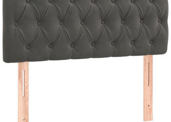 Zagłówek do łóżka z LED ciemnoszary 100x7x78/88 cm aksamit WM-3121991