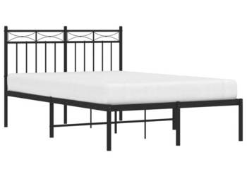 Łóżko Metalowe Czarne Rama Łóżka Ze Stelażem 120x190 cm WM-373688