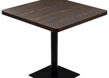 Stolik barowy z MDF na stalowej podstawie 80x80x75 cm jesion WM-245611