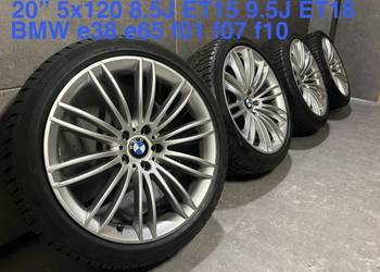 20 BMW e38 e65 f01 f07 f10 5x120 8.5J et15 9.5J et18 felgi koła 0049