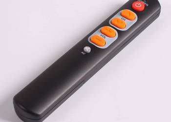 Pilot TV dla seniora z dużymi przyciskami, bardzo prosty