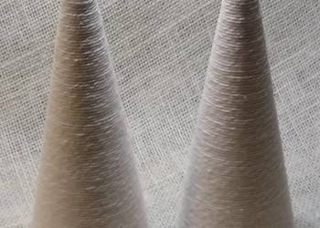 Stożek Styropianowy Baza Choinka Ozdoba Sznurek Bawełna Handmade 20 cm