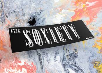 Naklejka FXCK SOCIETY 15 x 5 cm drift slap k13 #2