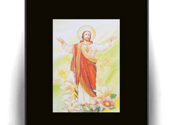 Jezus obrazek A4, plakat z Chrystusem, święty obrazek, religijny plakat