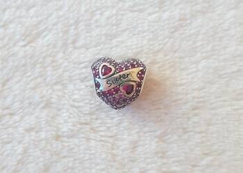Koralik serce serduszko bead charms srebro 925 do bransoletk