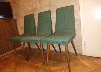 Krzesła drewno lakier zielone