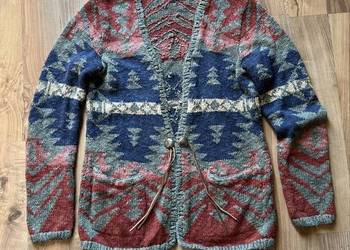Ralph Lauren Vintage Aztec cardigan cape hand knit