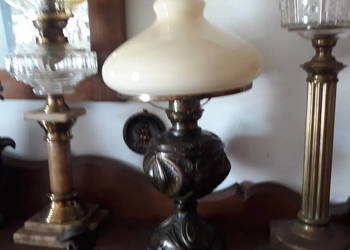 Sprawna=stara lampa naftowa-cynowa