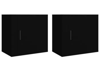 Szafki nocne wiszące 2 szt. czarne 50x30x47 cm WM-816867