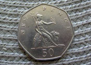 Wielka Brytania 50 Nowych Pensów 1969r