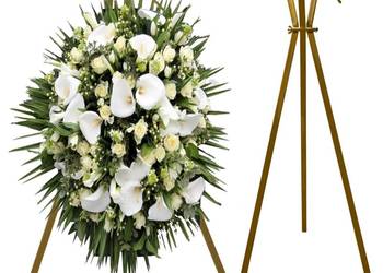 ZŁOTY Stojak na Kwiaty i Wieńce 120cm – Elegancja GLAMOUR / Ślubny