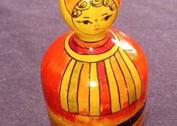 Ręcznie malowana drewniana lalka typu Matrioszka, CCCP.