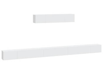 Zestaw 6 szafek telewizyjnych biały materiał drewnopochodny WM-3114606