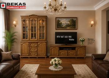 Stylowa Witryna 120` Dąb rustikalny Salon Nowa Bekas Meble