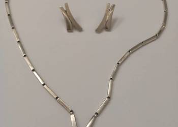 Komplet srebrny naszyjnik i kolczyki