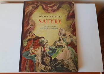 Ignacy Krasicki – Satyry, książka, grafiki  J.M. Szancer, wyd 1952 rok