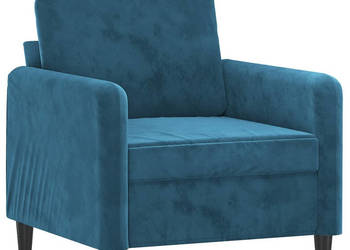 Fotel niebieski 60 cm obity aksamitem WM-359431
