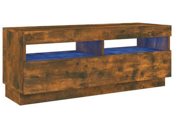 Szafka pod TV z oświetleniem LED przydymiony dąb 100x35x40 cm WM-815720