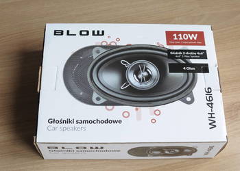 Nowe głośniki samochodowe, dwudrożne, owalne 4x6 cali, BLOW WH-4616