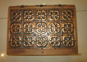 Stylowa szkatułka rękodzieło z PRL Antyk-Książka