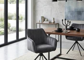 Szare Krzesło Tapicerowane Alex 360*, Wysyłka 24H, Dostawa 0zł!