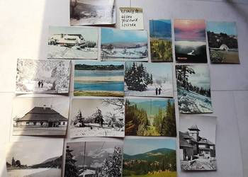 Stare pocztówki kartki pocztowe PRL Beskid Śląski Szczyrk Wisła Jeleśnia