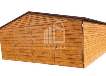 GARAŻ BLASZANY 6m x 5m poziom dwuspad Brama dwuskrzydłowa ID93