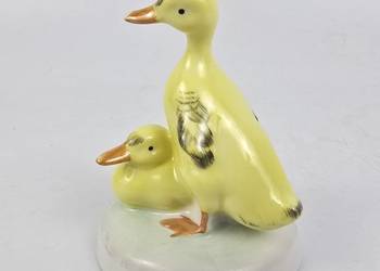 WYPRZEDAŻ  Para kaczek Mid-century Aquincum Węgry lata 60te  wys.9,5cm