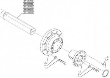 New Holland T6070 Klin lock, silver 87645102