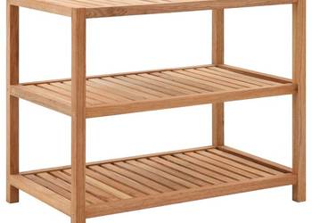 vidaXL Półka łazienkowa z drewna orzechowego, 65x40x55 cm（SKU:247606）