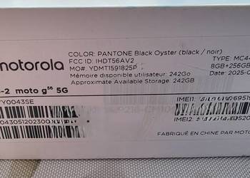 Motorola Moto G56 5G 8/256GB Jak Nowy 10 cykli ładowania baterii