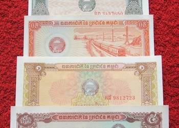 STARA KAMBODŻA 1979 ROK Banknoty Zestaw - 5 sztuk UNC