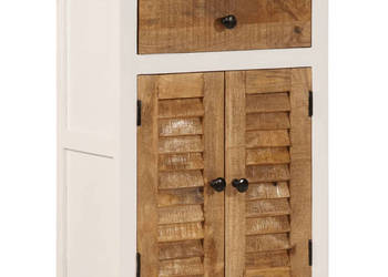 Szafka biało-brązowa 55x30x73 cm surowe drewno mango WM-4009374