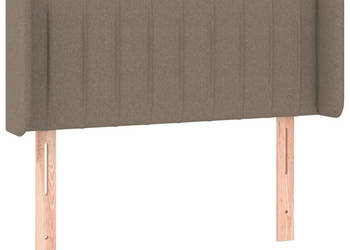 Zagłówek uszak taupe 83x16x78/88 cm tkanina WM-3118984