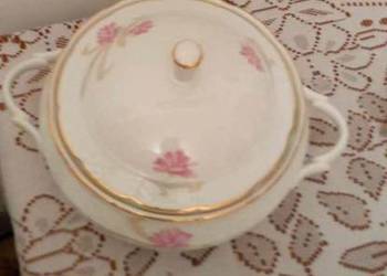 Porcelana fine de Boheme Thun Waza różowe kwiaty splot kosza
