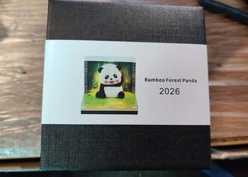 notatnik 3D panda w bambusowym lesie