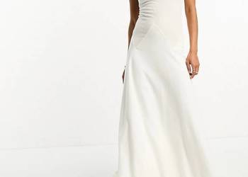 (40/L) ASOS Design/Długa, kremowa, letnia sukienka plażowa z Londynu NOWA