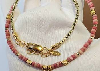 NASZYJNIK CHARMS BOGINI NIKE GRECJA KAMIEŃ RODONIT HEMATYT STAL 316L UNIKAT