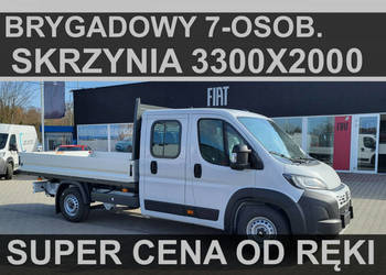 Fiat Ducato Skrzynia fabryczna 3300X2000 140KM 7-osob. Hak Od ręki ! Niska…