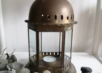 Lampion metalowy miedziany made in India tealight