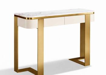 Konsola glamour z marmurem i szufladami Sofia 120x38x85