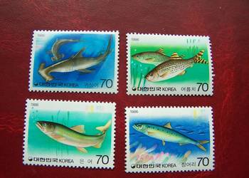 Korea 1985 MNH Mi1461/64 Fauna Ryby  a Korea 1985 MNH Mi1461/64 Fauna Ryby  a