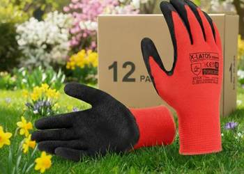 Rękawiczki Ogrodowe Rękawice do ogrodu - 12 PAR Rozm 7 (S)