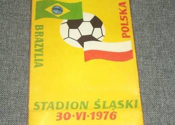 Polska - Brazylia  mecz piłki nożnej - proporczyk