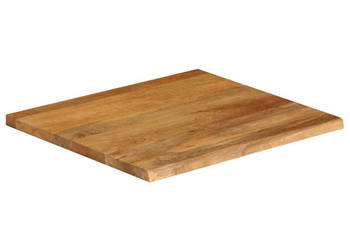 Blat stołu z naturalną krawędzią 80x80x25 cm drewno mango WM-370554