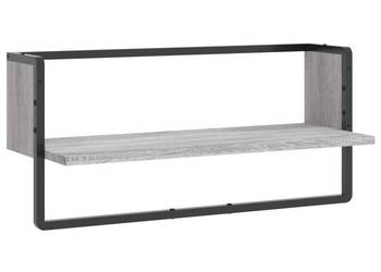 Półka ścienna z drążkiem szary dąb sonoma 65x25x30 cm WM-836291