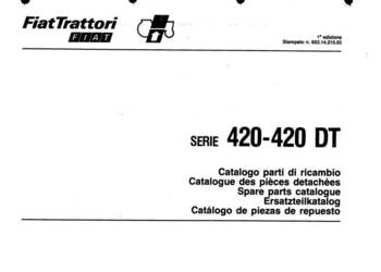 FIAT ciągnik 420, 420 DT katalog części